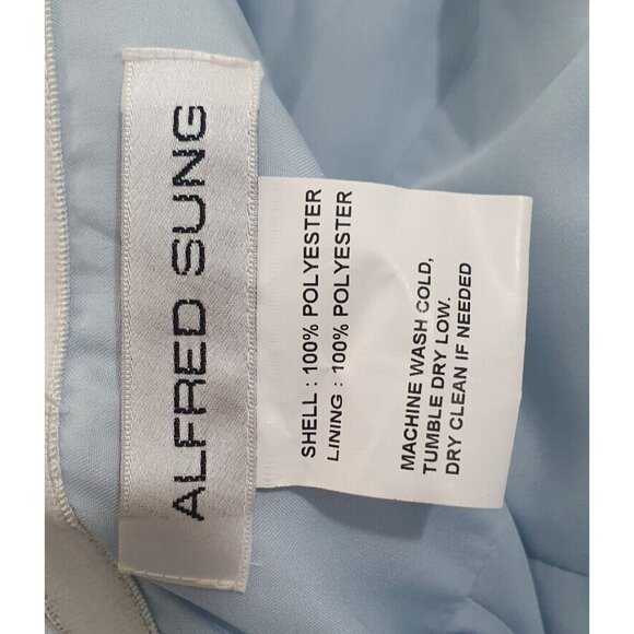 Alfred Sung Evergreen Strapless Bow Back Satin Column Gown Size 10 $289 D856 - Picture 8 of 11